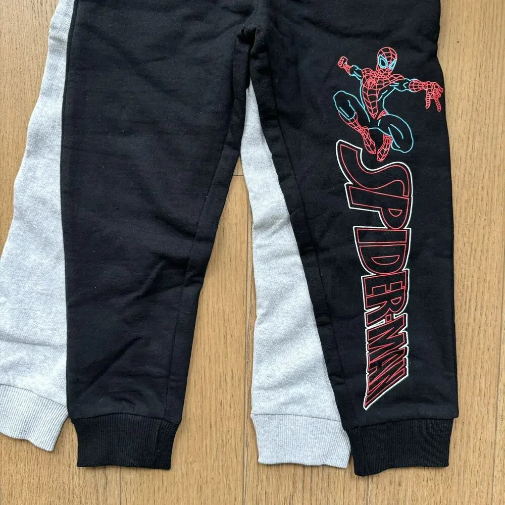2 Spider-Man Boy's Toddler 2PC Jogger Pants Set NWT - Size 5